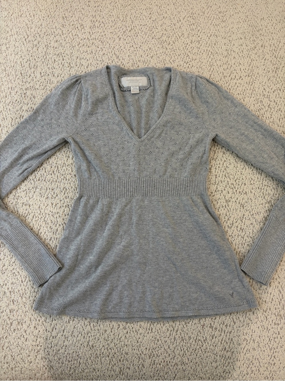 American Eagle Outfitters babydoll Long Sleeve Knit Top